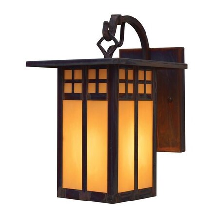 Arroyo Craftsman 6" Glasgow Long Body Wall Mount, Bronze, Clear Seedy Glass GB-6LCS-BZ